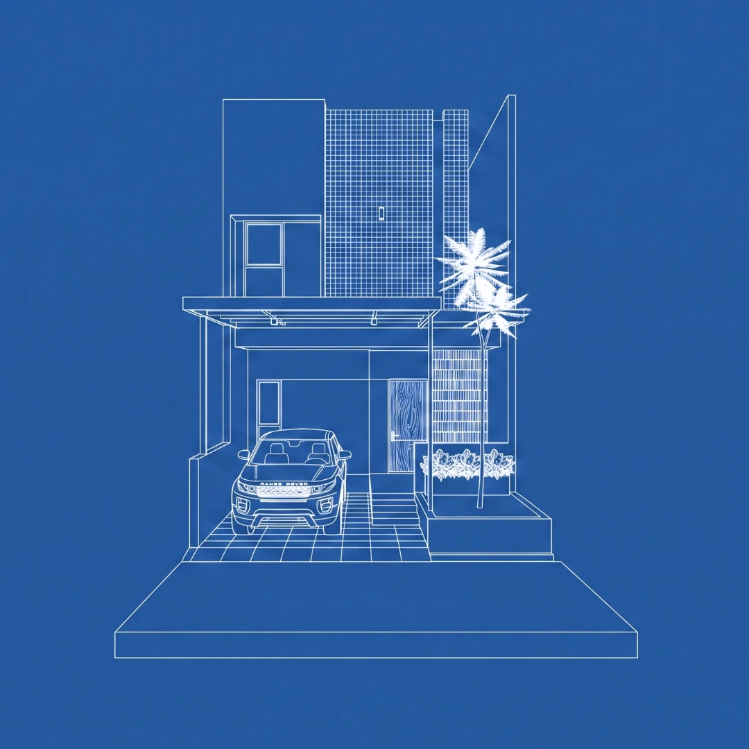 O House Blueprint Render